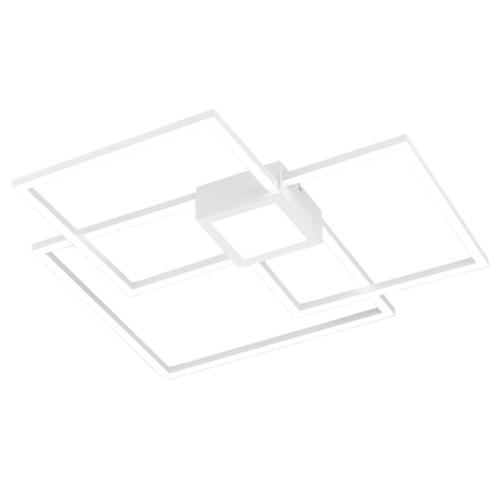 Plafoniera bianca quadrati led 4000k 38w moderna