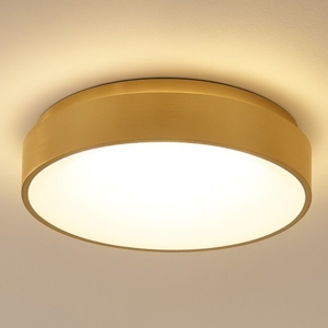 Plafoniera cerchio led oro 38cm dimmerabile 3000k moderna rotonda
