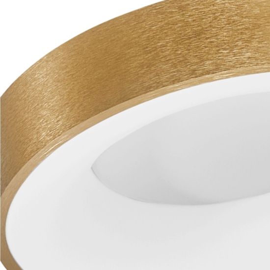 Plafoniera cerchio led oro 38cm dimmerabile 3000k moderna rotonda