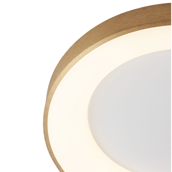 Plafoniera cerchio led oro 38cm dimmerabile 3000k moderna rotonda