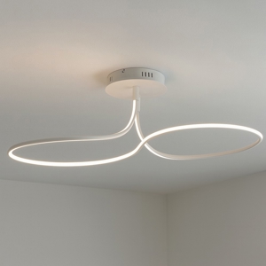 Plafoniera design per camera da letto moderna bianca led 3000k