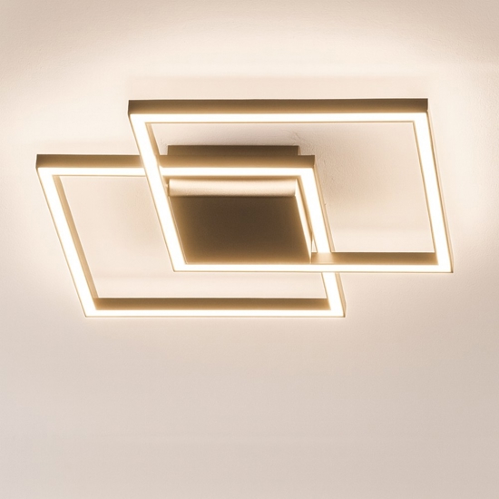 Plafoniera quadrati led 25w 3000k nera design moderna