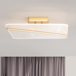 Plafoniera oro led 33w 3000k per salotto contemporaneo