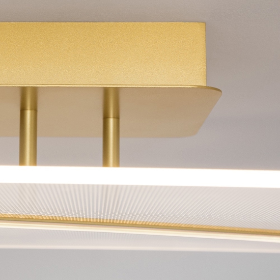 Plafoniera oro led 33w 3000k per salotto contemporaneo