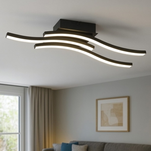 Plafoniera nera led 15w 4000k design moderna