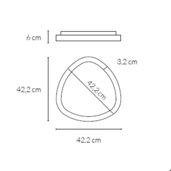 Vivida lifering-p plafoniera bronzo led 38w 3000k 4000k dimmerabile moderna