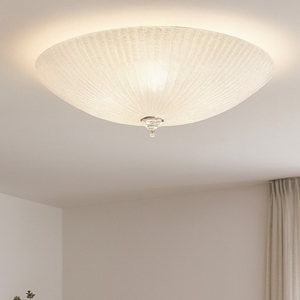 Shell pl4 ideal lux plafoniera di vetro trasparente per salotto contemporaneo