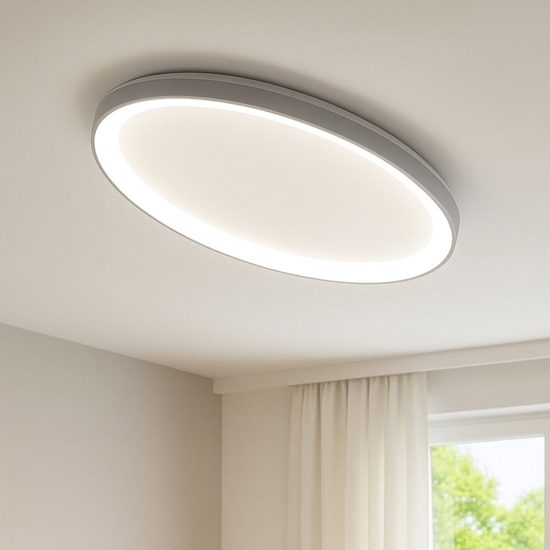 Plafoniera vivida lifering-o titanio led 80w 3000k 4000k