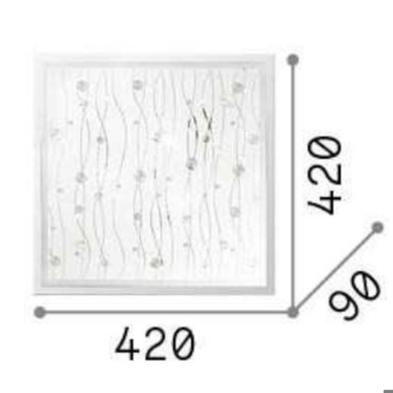 Ocean pl3 plafoniera moderna con sfere di vetro trasparente ideal lux quadrata