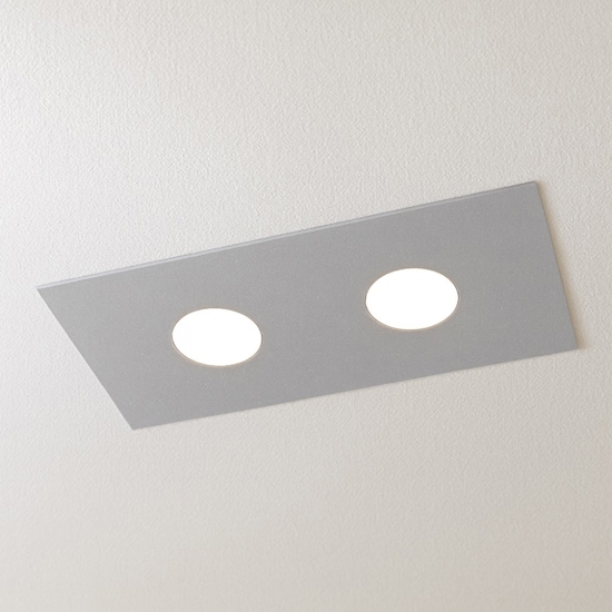 Plafoniera cucina moderna rettangolare grigio