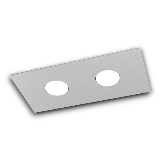 Plafoniera cucina moderna rettangolare grigio