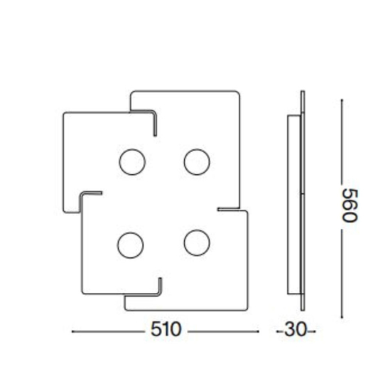 Totem pl4 ideal lux plafoniera moderna bianca