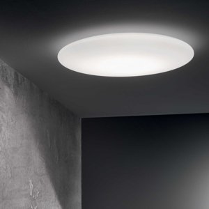 Level pl d40 ideal lux plafoniera a led 22w 3000k ovale 40cm vetro bianco