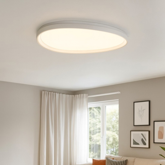 Gemini pl d081 grande plafoniera a led ideal lux bianca 41w 3000k moderna