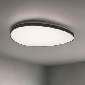 Ideal lux gemini pl d061 plafoniera led 3000k 29w nera dimmerabile dali push