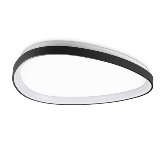 Ideal lux gemini pl d061 plafoniera led 3000k 29w nera dimmerabile dali push