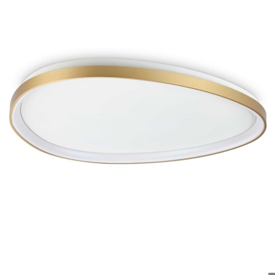 Gemini pl d081 dali push ideal lux plafoniera led 3000k dimmerabile ottone