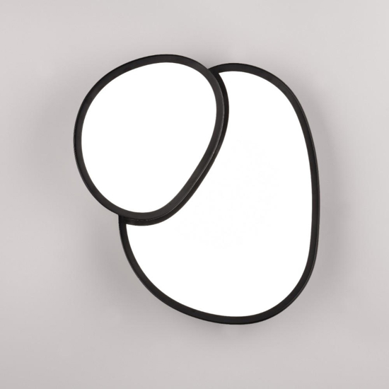 Plafoniera nera led design moderna per soggiorno Plafoniera nera led design moderna per soggiorno