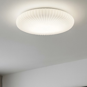 Ideal lux plafoniera atrium pl d45 vetro bianco plisse' led 21w 3000k