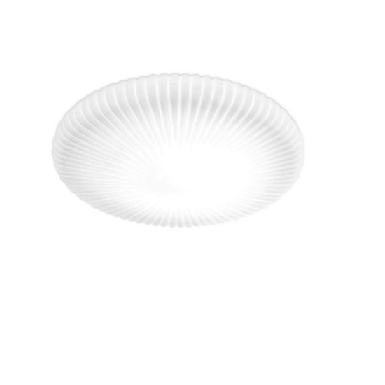 Ideal lux plafoniera atrium pl d45 vetro bianco plisse' led 21w 3000k