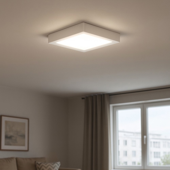 Universal pl d17 square plafoniera da cucina 4000k quadrata bianca