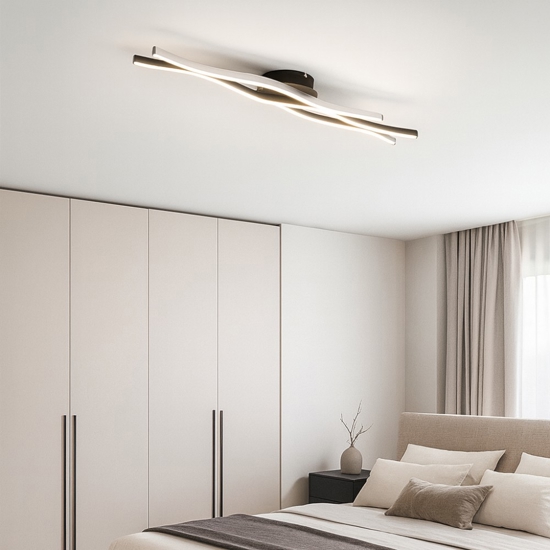 Plafoniera moderna ondulata led da 2300k a 4000k dimmerabile
