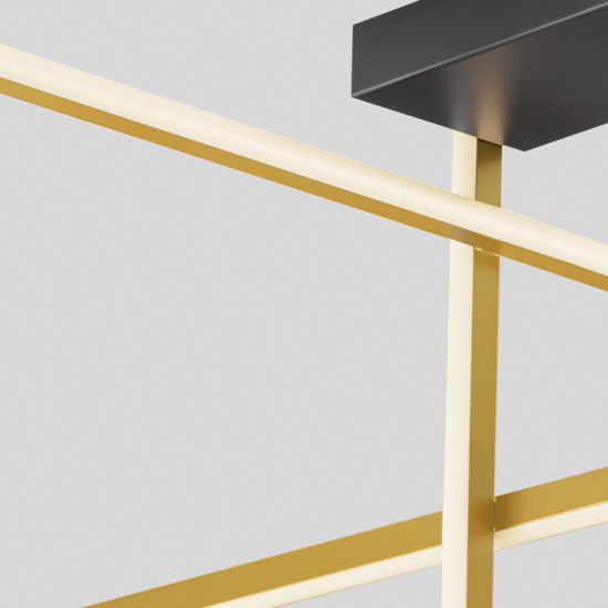 Plafoniera moderna design nero oro led 26w 3200k