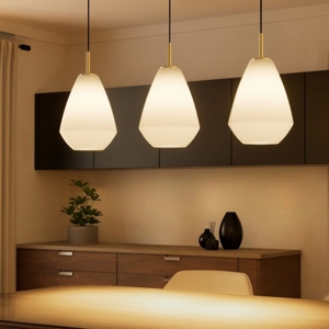 Caprarola eglo lampadario da cucina in vetro satinato