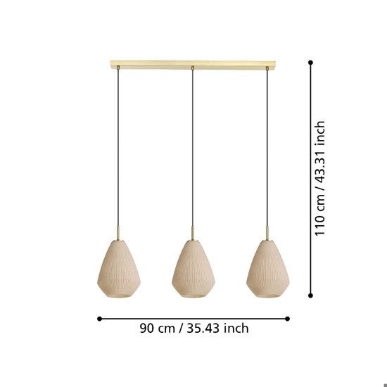 Caprarola eglo lampadario da cucina in vetro satinato