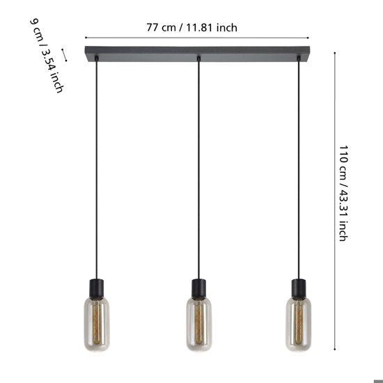 Maione eglo lampadario cucina design moderno colore nero