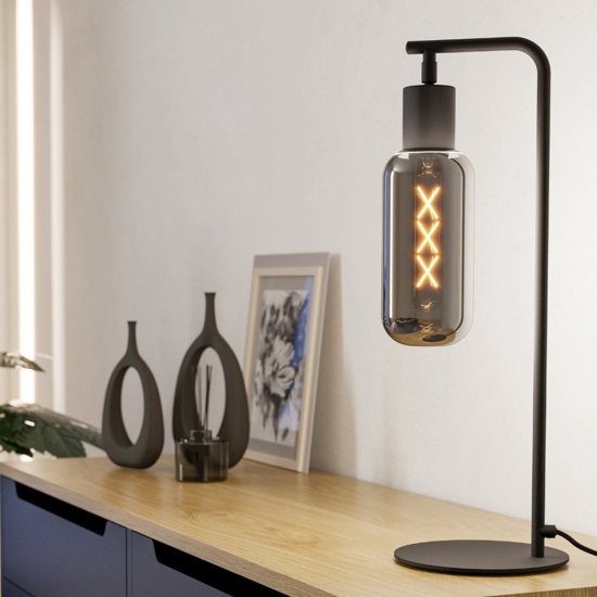Maione eglo lampada da tavolo moderna con paralume in vetro