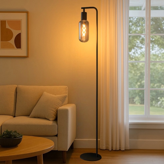 Maione eglo lampada da terra design minimal colore nero