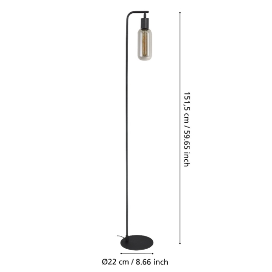 Maione eglo lampada da terra design minimal colore nero