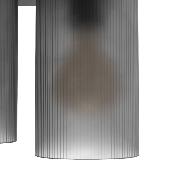 Colomera eglo plafoniera moderna in vetro grigio opaco 3 luci