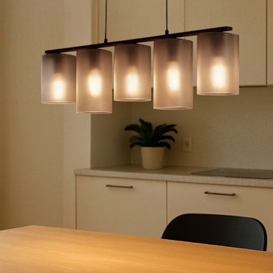 Colomera eglo lampadario da cucina con portalampada in vetro opaco