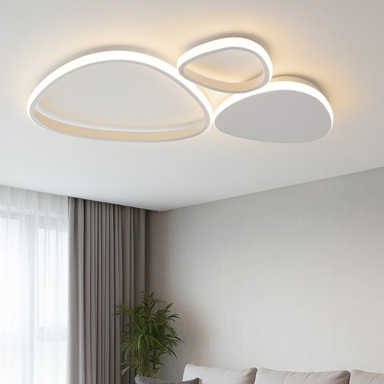 Plafoniera moderna bianca led 3200k per camera da letto