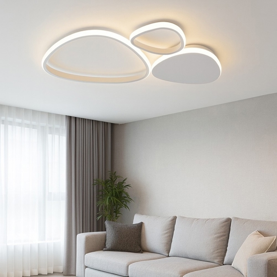 Plafoniera moderna bianca led 3200k per camera da letto