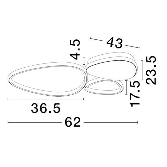 Plafoniera moderna bianca led 3200k per camera da letto