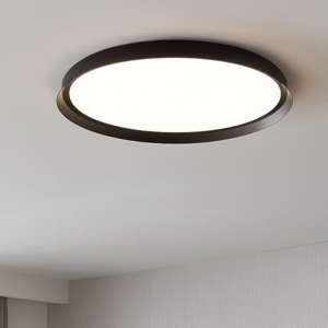 Plafoniera led 48w 2700k 4000k nera tonda moderna dimmerabile