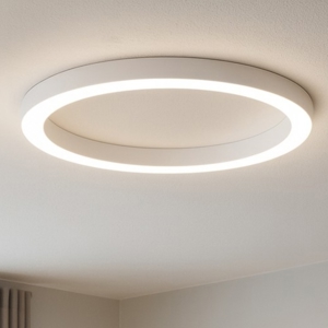 Gea luce flor plafoniera moderna led 80w 3000k rotonda bianca