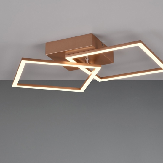 Plafoniera moderna orientabile led 3000k colore rame