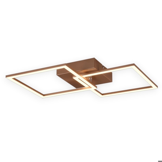 Plafoniera moderna orientabile led 3000k colore rame