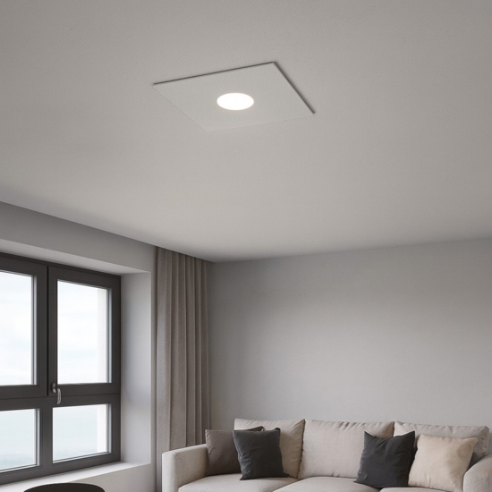 Plafoniera per cucina quadrata grigio moderna top light area