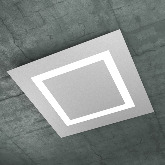 Top light carpet plafoniera quadrata moderna grigio design moderna