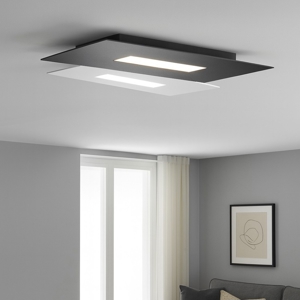 Wally toplight plafoniera bianco nero design moderna