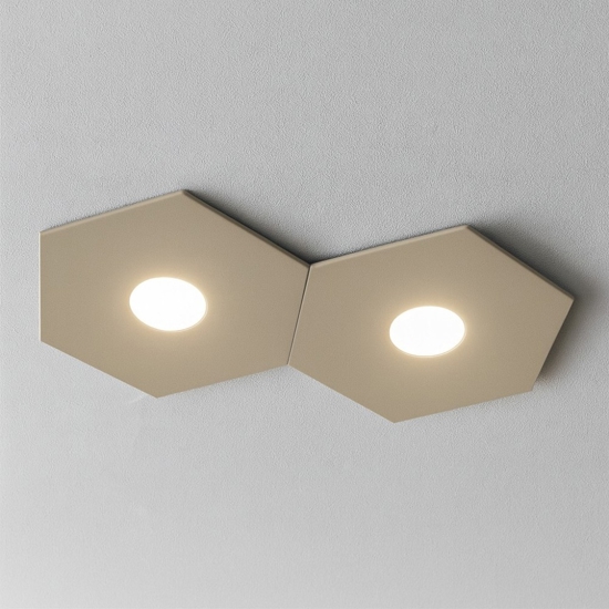 Toplight plafoniera moderna sabbia esagonale