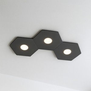 Plafoniera moderna grigio antracite toplight hexagon