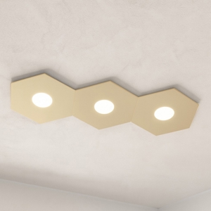 Plafoniera esagonale sabbia top light hexagon