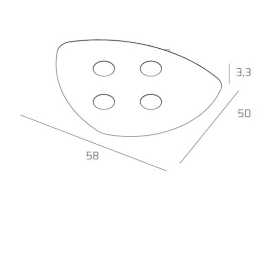 Shape toplight plafoniera per cucina moderna sabbia