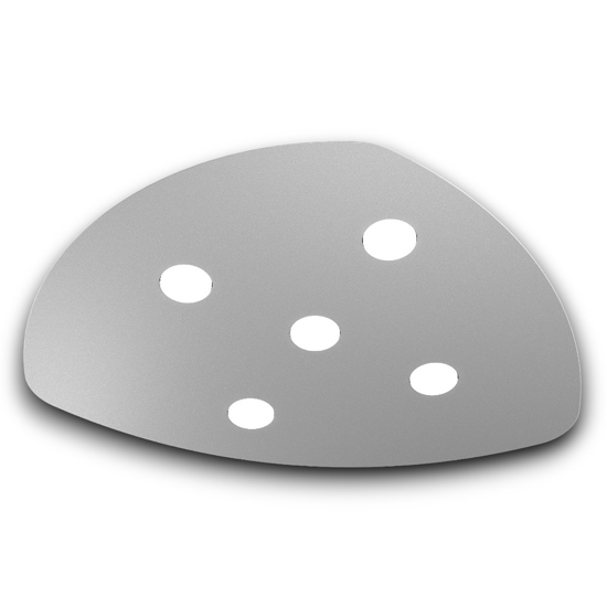 Plafoniera per soggiorno shape toplight grigio